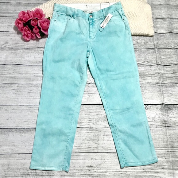 Chico's Pants - Chico’s Light Teal Cropped Pants NWT